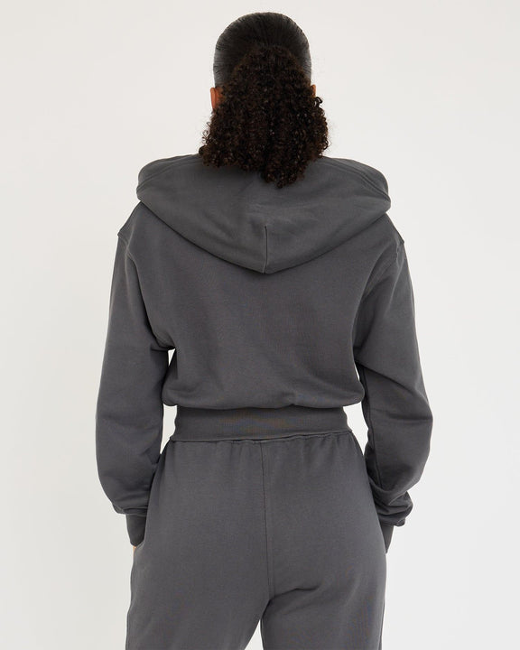 Sudadera con cremallera Core Classic Cropped - hover image