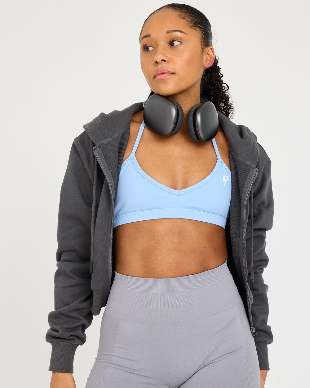 Felpa con cappuccio Core Classic Cropped Zip