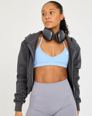 Felpa con cappuccio Core Classic Cropped Zip