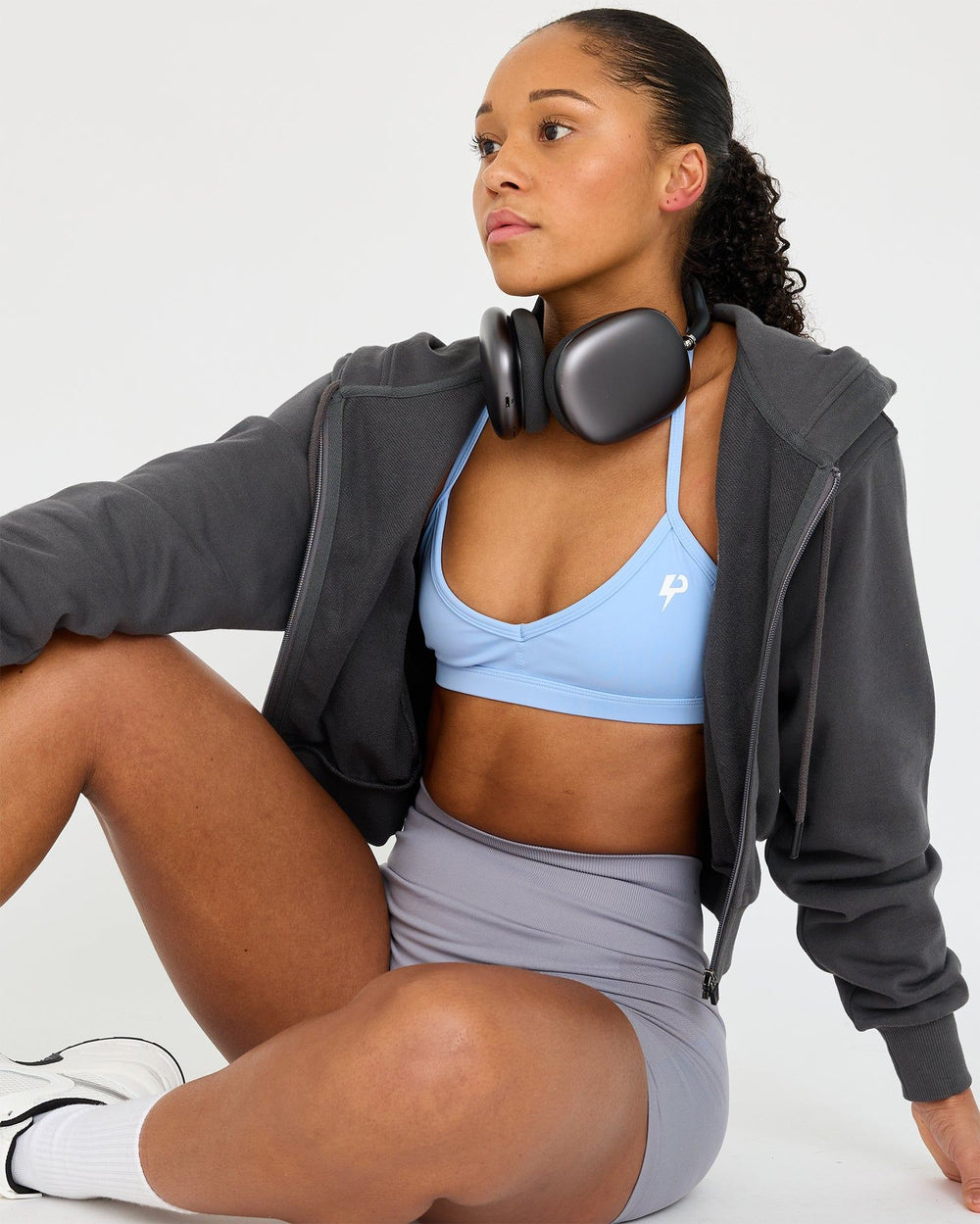 Felpa con cappuccio Core Classic Cropped Zip