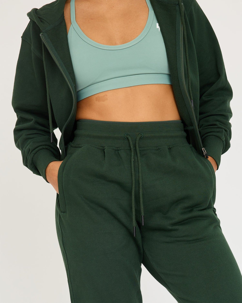 Core Klassieke Cropped Zip Hoodie