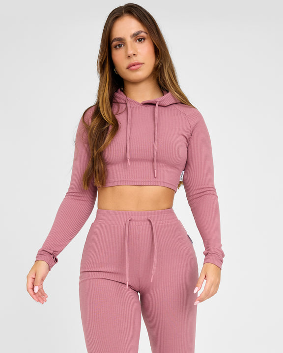Lounge-Kapuzenpullover mit kurzem Schnitt